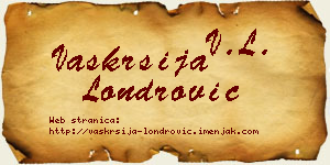 Vaskrsija Londrović vizit kartica